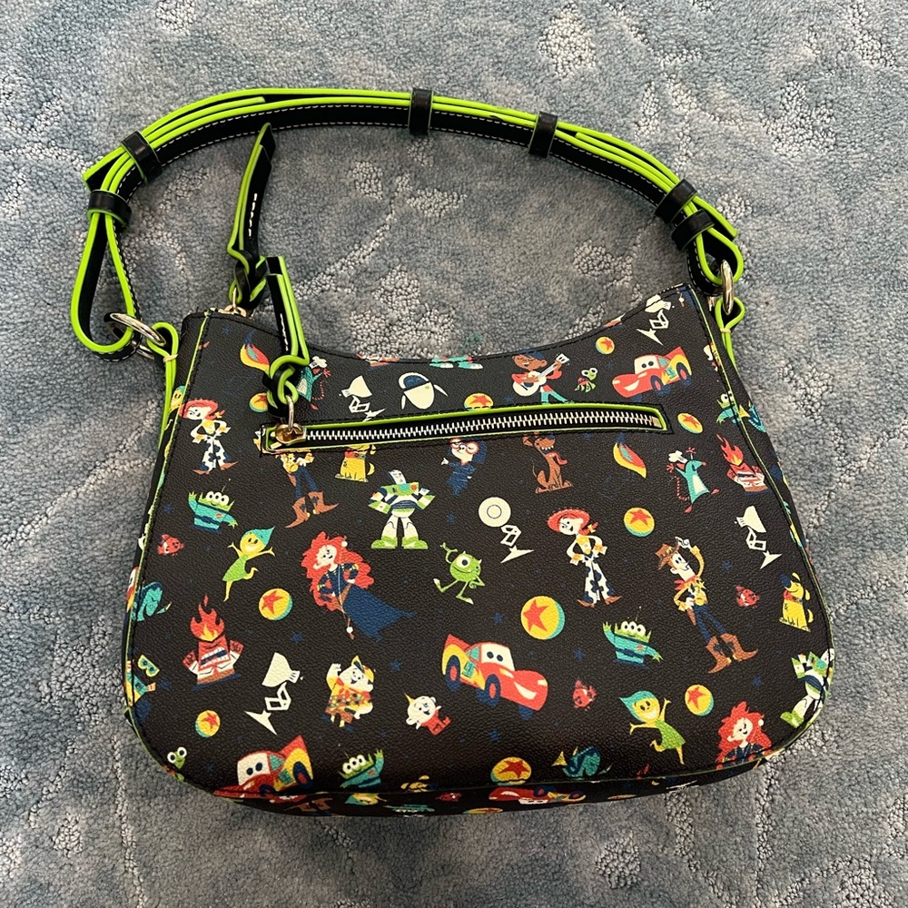 Dooney & Bourke Disney Pixar Hobo Black and Green purse EUC - Picture 5 of 16
